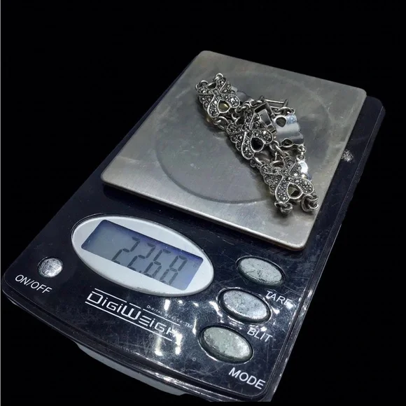 🌺Vintage Sterling Marcasite Bracelet - Picture 10 of 10